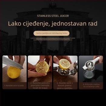 Nehrđajući čelični lis za limune, kućni ručni cijeđivač limuna, alat za cijeđenje s mogućnošću ispisa logotipa