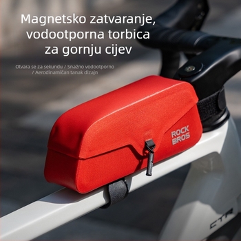 Magnetska vodootporna torba za bicikl za prednju gornju cijev i sjedalo – pogodna za cestovne i planinske bicikle