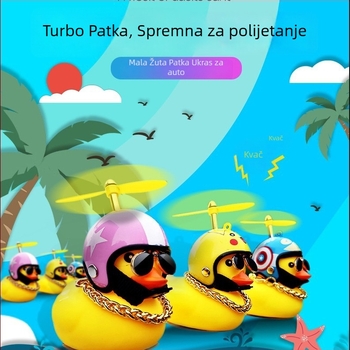 Žuta kaciga s oblikom patke – ukras za bicikl i automobil