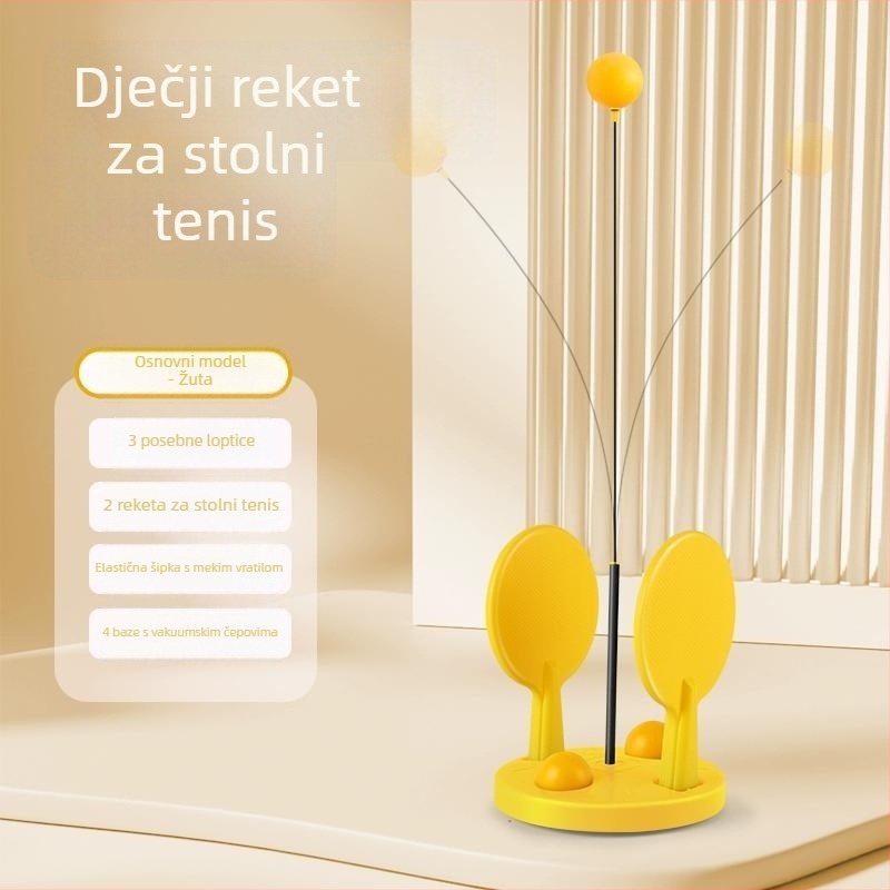 Trener stolnog tenisa za kućnu upotrebu, stabilan uređaj za samostalnu i dvostruku vježbu