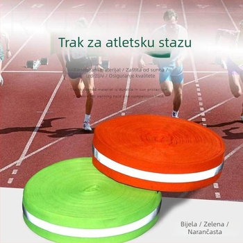 Upozoravajuća lagana traka za atletiku: završna linija, sprint staza i bočna linija za beach volley – debeli reflektirajući sigurnosni pojas
