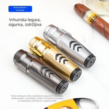 RY003 Dvostruki plamen, otporan na vjetar, zapaljivač za cigare, za vanjski roštilj