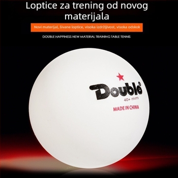 Daoboper lopte za stolni tenis za trening, 40+ otporne, visoke elastičnosti, bijela i žuta, 60 komada u jednoj buri za trening uz mašinu za servis