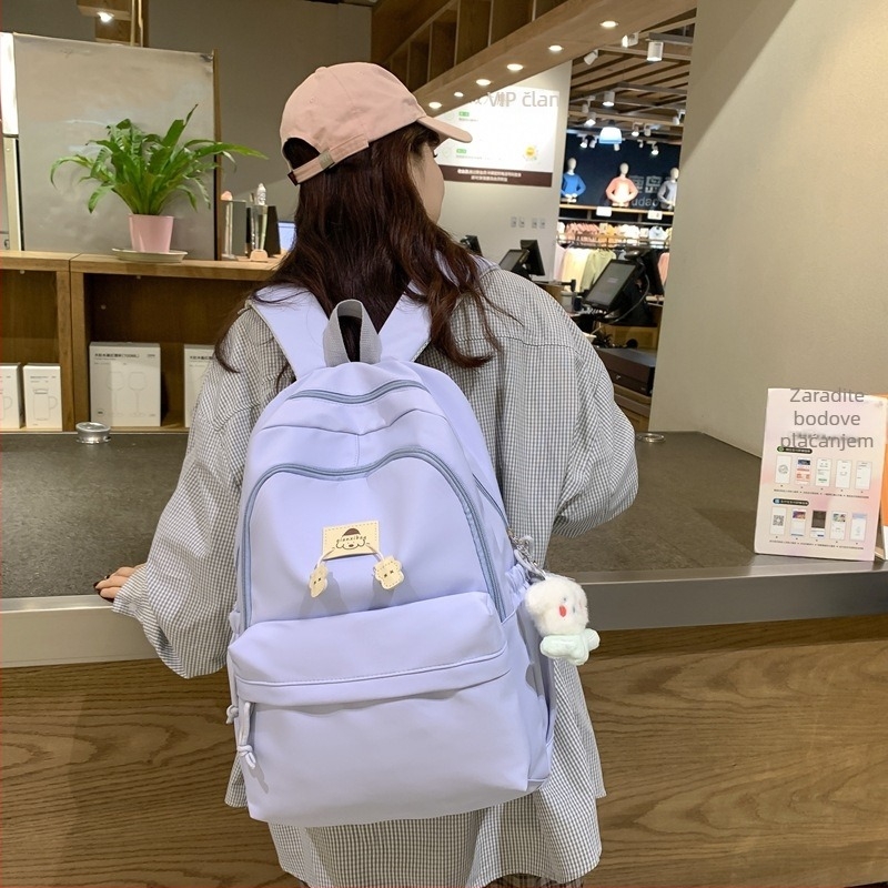 Japanski stil, inspiriran Instagramom, umjetnička jednobojna školska torba za djevojke, učenice gimnazije i srednje škole, za kampus i putovanja