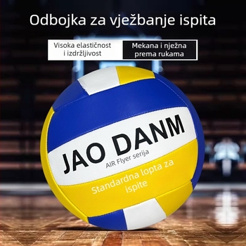 Odbojka br.5 za učenike srednje škole — meka napuhana lopta za trening u dvorani; Odbojka br.4 za učenike osnovne škole — tvrda lopta za trening u dvorani