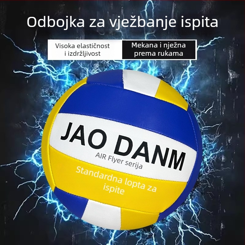Odbojka br.5 za učenike srednje škole — meka napuhana lopta za trening u dvorani; Odbojka br.4 za učenike osnovne škole — tvrda lopta za trening u dvorani