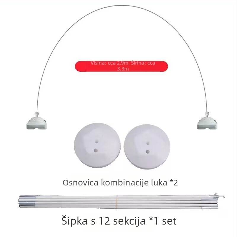 Luk okvir za balone s 8 i 12 segmentnih vlaknastih šipki, vanjska seoska svadbena kulisa, vrhunsko uređenje