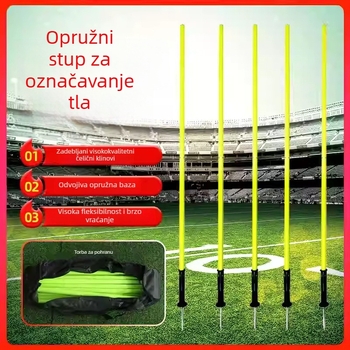 Prijenosne markirne šipke za trening košarke i nogometa, ravna šipka za kutnu zastavu.