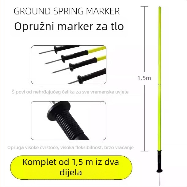 Prijenosne markirne šipke za trening košarke i nogometa, ravna šipka za kutnu zastavu.
