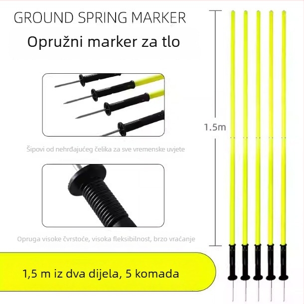 Prijenosne markirne šipke za trening košarke i nogometa, ravna šipka za kutnu zastavu.
