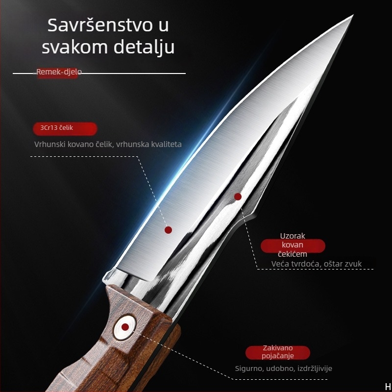 Nož za odstranjivanje kostiju, višenamjenski kuhinjski nož za voće i pripremu mesa na otvorenom