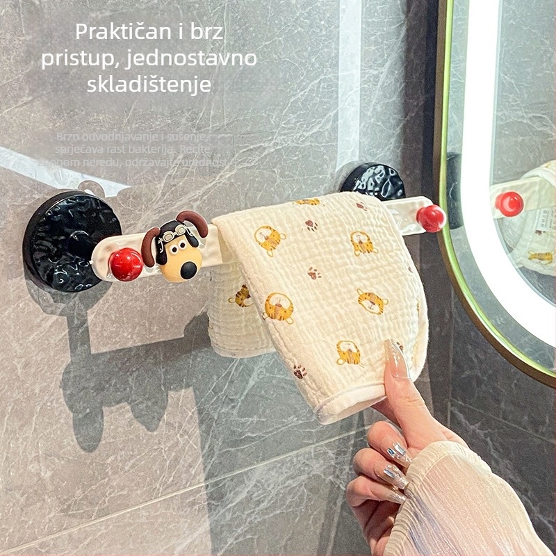 Dopamine Zidni držač ručnika za kupaonicu, bez bušenja, s odvodom vode
