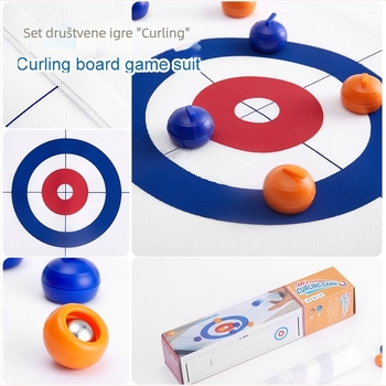 Obrazovna stolna igra curling za djecu — interaktivna igra roditelj-dijete uz mini stolni curling set
