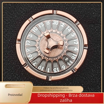 Metalne kocke s 20 stranica za RPG (D&D), crne, s zaobljenim kutovima, od aluminijske legure