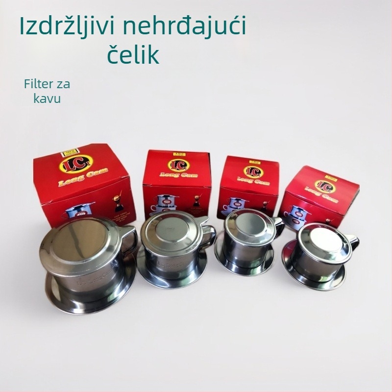 Nehrđajući čelična posuda za kavu s višekratnim metalnim filtrom