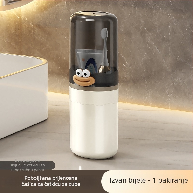 Lagani luksuzni prijenosni set za četkicu za zube i čašu za ispiranje usta, PP kutija za pohranu za dom i putovanja