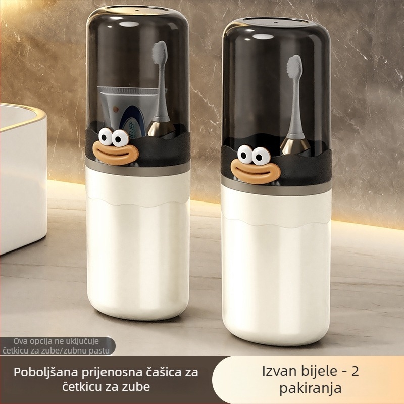 Lagani luksuzni prijenosni set za četkicu za zube i čašu za ispiranje usta, PP kutija za pohranu za dom i putovanja