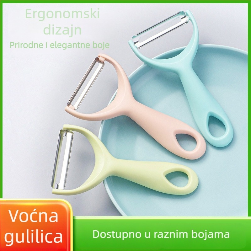 Kuhinjski guljač od nehrđajućeg čelika — multifunkcionalni alat za oguljenje krumpira, voća i dinje