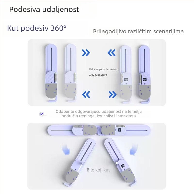 Kućna podijeljena ploča za trbušnjake i oblikovanje nogu, vježbe za zdjelicu, višenamjenska pilates ploča s funkcijom skija