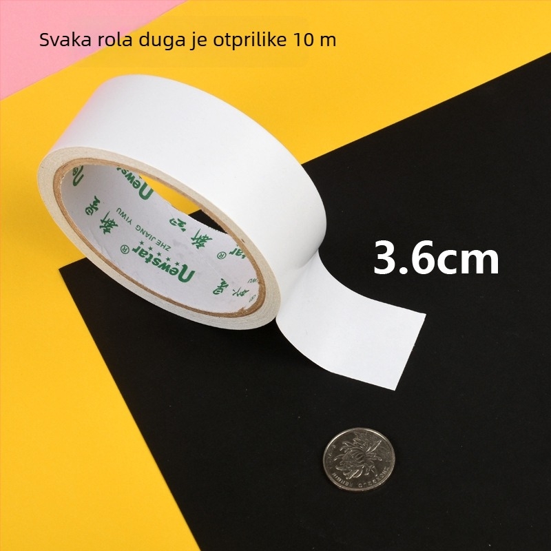 Snažna dvostruka ljepiljiva traka za ručne radove, pamuk baza, rola 10 m, širine 0,5–2,0 cm