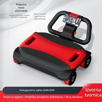 Četverokotačni fitness kolut za trbušne mišiće s automatskim vraćanjem, kućna upotreba, trening trbušnjaka