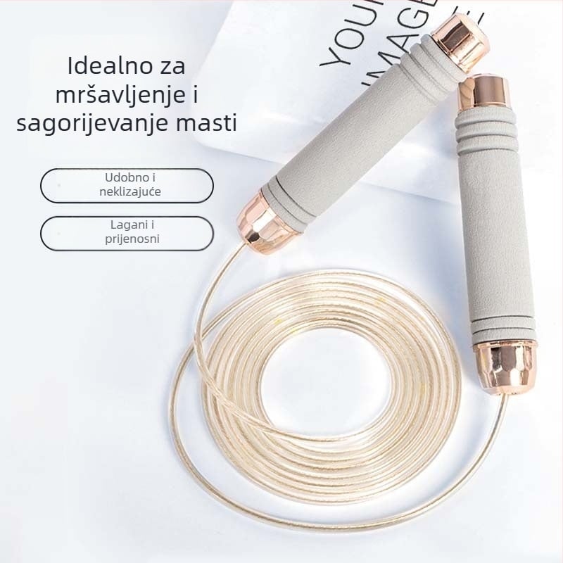 Čelično užad za preskakanje s ležajevima – izbalansirana fitnes vrpca za muškarce i žene, trening za učenike