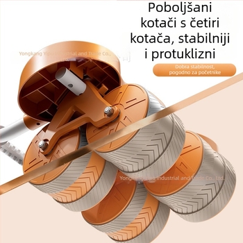 Četverokolni valjak za trbušnjake s automatskim vraćanjem, za muškarce i žene, kućna fitness oprema