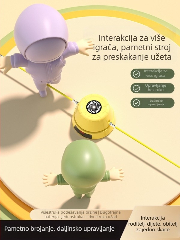 Pametno bežično užad za preskakanje s automatskim elektroničkim brojanjem i daljinskim upravljačem, za odrasle i djecu