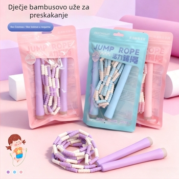 Nova dječja bambusova vrvica za preskakanje, s prilagodljivom duljinom, za trening i natjecanja za početnike
