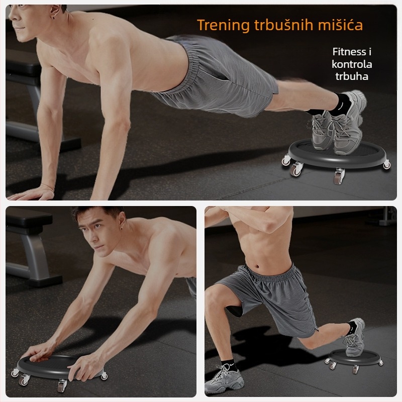 Kugla za trbušne mišiće s kliznim diskom – tiha fitness oprema za dom i ured