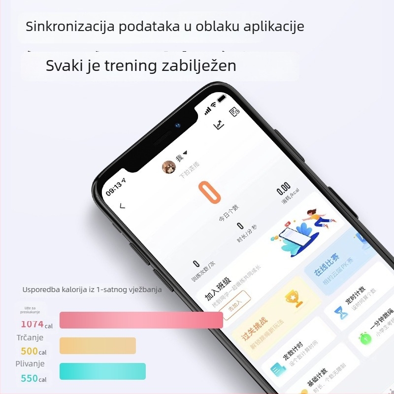 Bežični preskač s brojačem i Bluetoothom, za djecu i učenike osnovne škole, sportska oprema