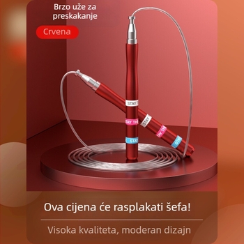 Prilagodljivo užad za preskakanje od čelične žice sa dvostrukim ležajevima, mehanizam automatskog zaključavanja, duljina 3 m, za fitness odraslih i sagorijevanje masnoće