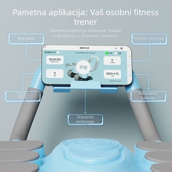 Abdominalni kotačić s automatskim povratkom za trening trbušnih mišića, četverokolni kotačić za trbušnjake, fitness oprema