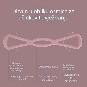 Uže otpora u obliku osmerokuta za trening ramena i leđa, joga oprema za istezanje