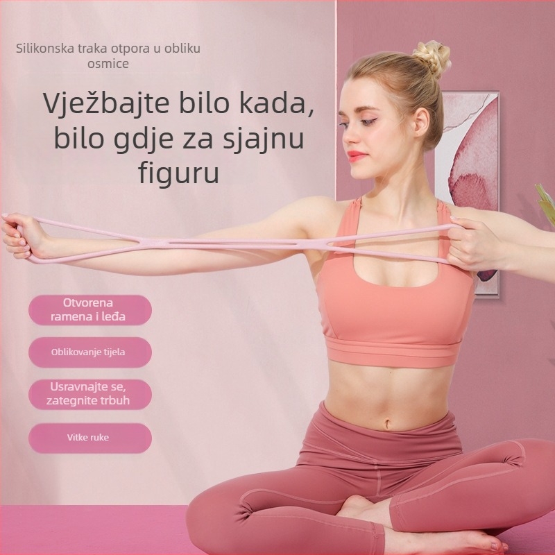 Uže otpora u obliku osmerokuta za trening ramena i leđa, joga oprema za istezanje