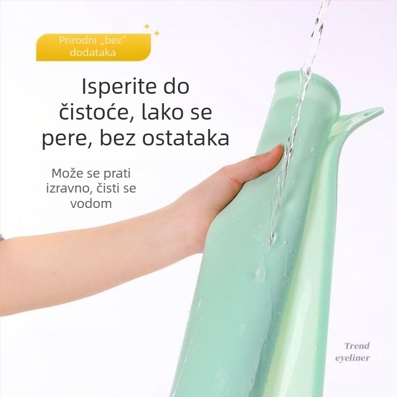 Silikonska podloga s mjernim oznakama za mijesanje i razvaljivanje tijesta, jednorobna, prehrambena kvaliteta, povećana i debela