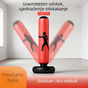Kućna upotreba: stojeći boksački lutak za djecu, čvrst materijal, nafukljiva boksačka vreća s ciljem punjenim vodom za vježbanje i oslobađanje stresa