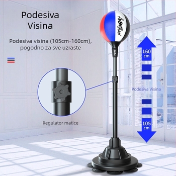 Love Health Boxerska Brza Lopta – Loptica za kućnu upotrebu za odrasle, refleksna lopta