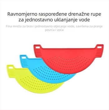 Plastična pregrada za filtriranje vode u kuhinji, rub posude, odvajanje ostataka, filtr za pranje riže i povrća, protiv propuštanja