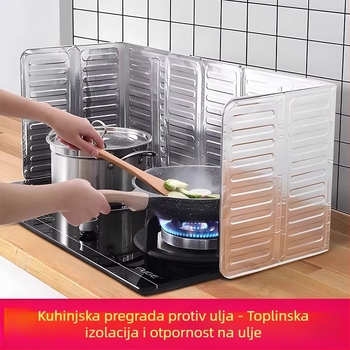 Štitnik za prskanje ulja u kuhinji, sklopiva zidna ploča otporna na visoke temperature