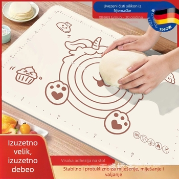 Silikonska podloga za mijesanje tijesta, debela, za razvaljivanje tijesta i pečenje, hranjiva kvaliteta, protuklizna, s dizajnom crtanog lika
