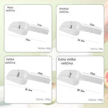 Plastična kuhinjska špatula s prozirnim akrilom, za rižu i brašno