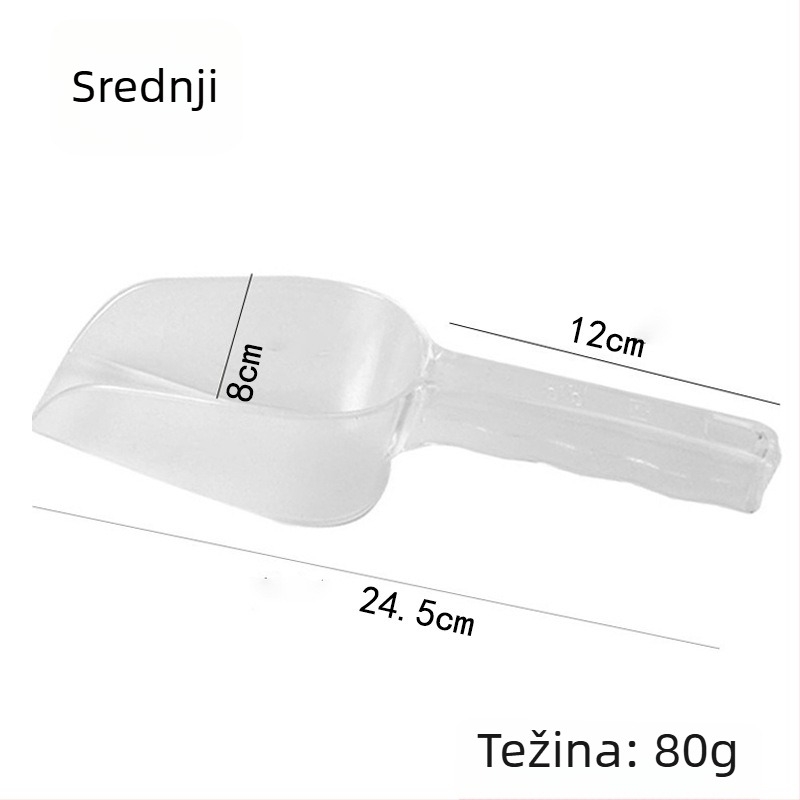 Plastična kuhinjska špatula s prozirnim akrilom, za rižu i brašno