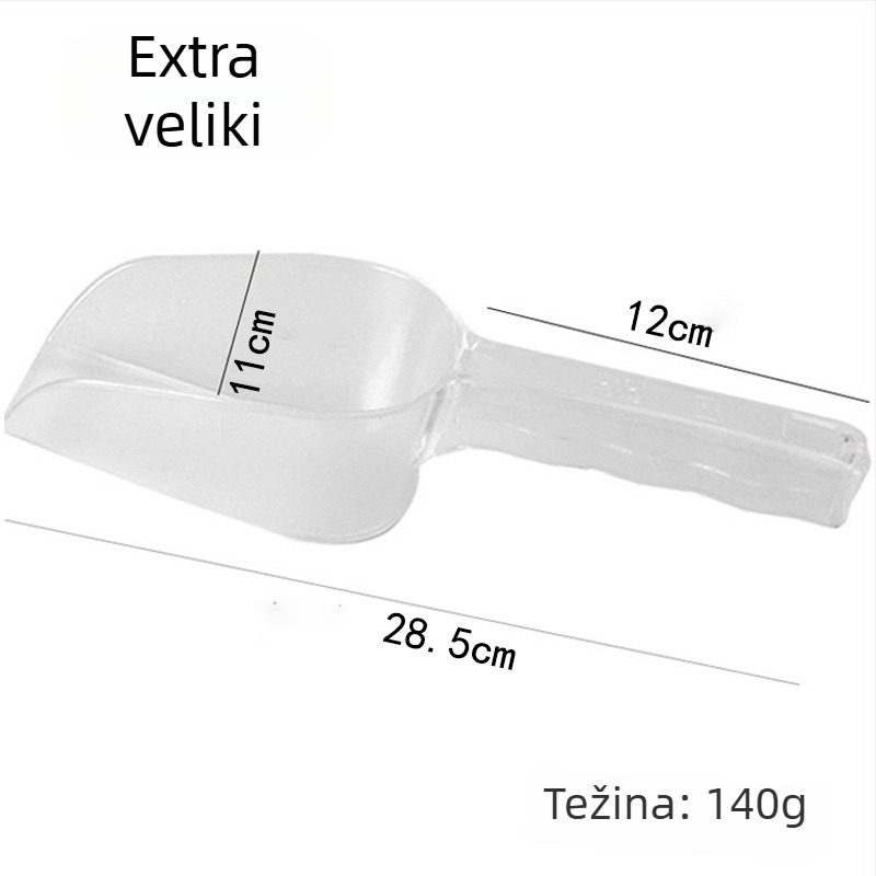 Plastična kuhinjska špatula s prozirnim akrilom, za rižu i brašno