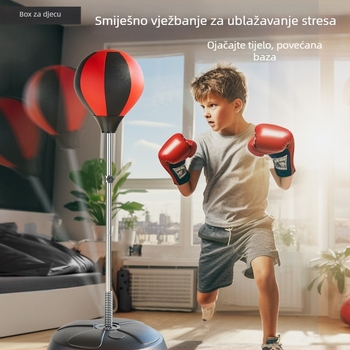 Vertikalna boksačka lopta za kućnu upotrebu — trening brzine i reakcije za odrasle i djecu, fitness oprema s funkcijom odskoka