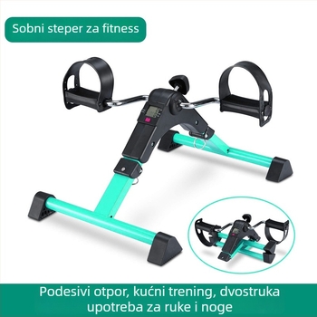 Unaprijeđeni kućni pedalni uređaj za starije osobe — rehabilitacija gornjih i donjih udova, kompaktni pedalni bicikl i mini stepper