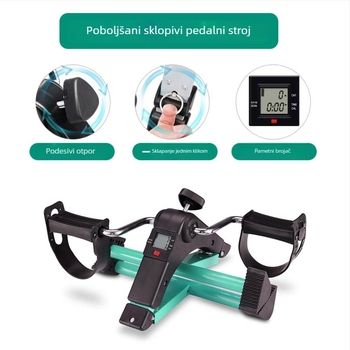 Unaprijeđeni kućni pedalni uređaj za starije osobe — rehabilitacija gornjih i donjih udova, kompaktni pedalni bicikl i mini stepper