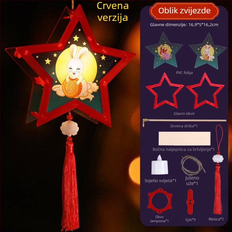 Ručni set za izradu zečjih lampiona u staromodnom stilu za djecu (vrtić i osnovna škola)
