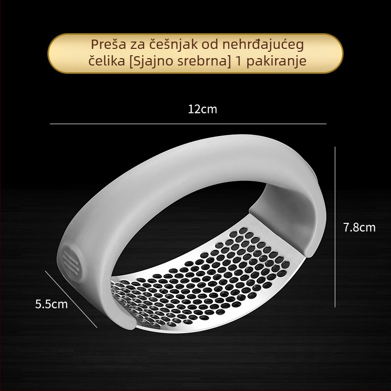 Prstenasti ručni presač češnjaka i oljuštivač