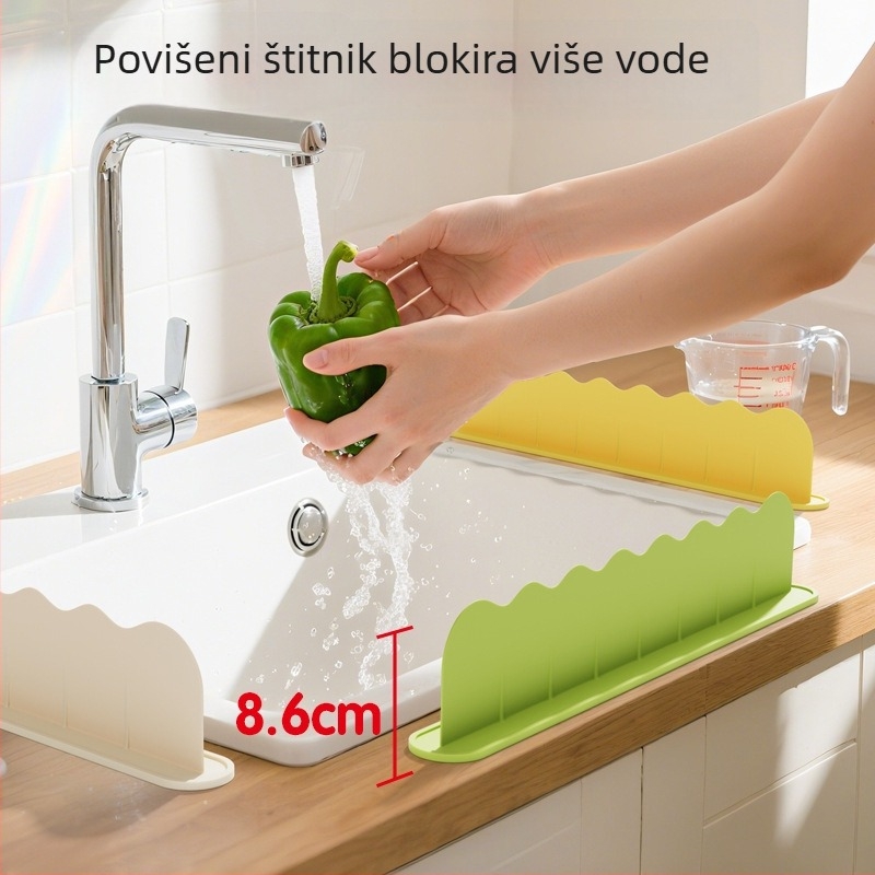 Silikonska zaštitna pregrada za sudoperu i kuhinjsku radnu plohu protiv prskanja